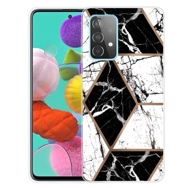 Marble Samsung Galaxy A13 4G Suojakotelo - Musta And Valkoinen Diamond Multicolor