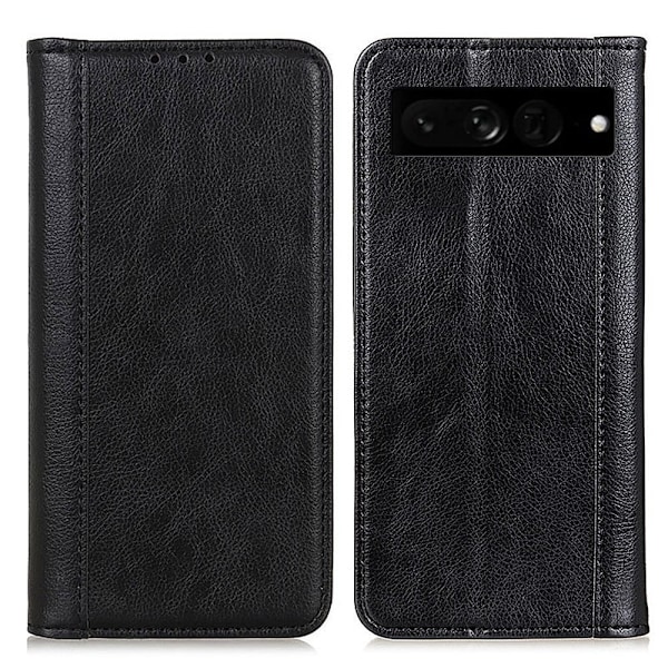 Aito nahkakotelo magneettisuljuksella Google Pixel 7 Pro - Musta Black