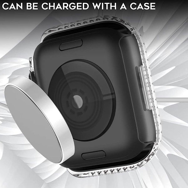 Apple Watch SE 2022 (44mm) - Läpinäkyvä-suojus strassikoristeisella koristeella - Läpinäkyvä Transparent
