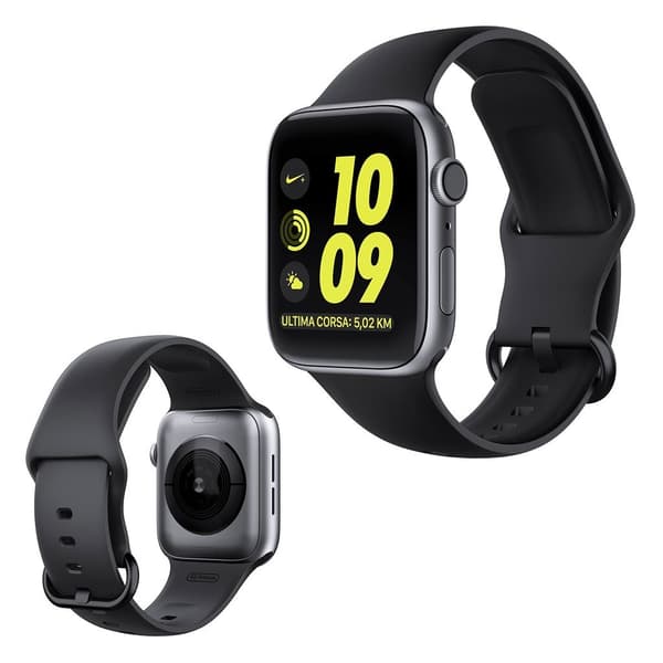 Apple Watch Series 5 44mm nestemäinen silikoninen kellonauha - Musta Black