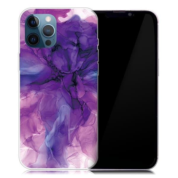 Marble iPhone 13 Pro Suojakotelo - Dreamy Violetti Marble Purple