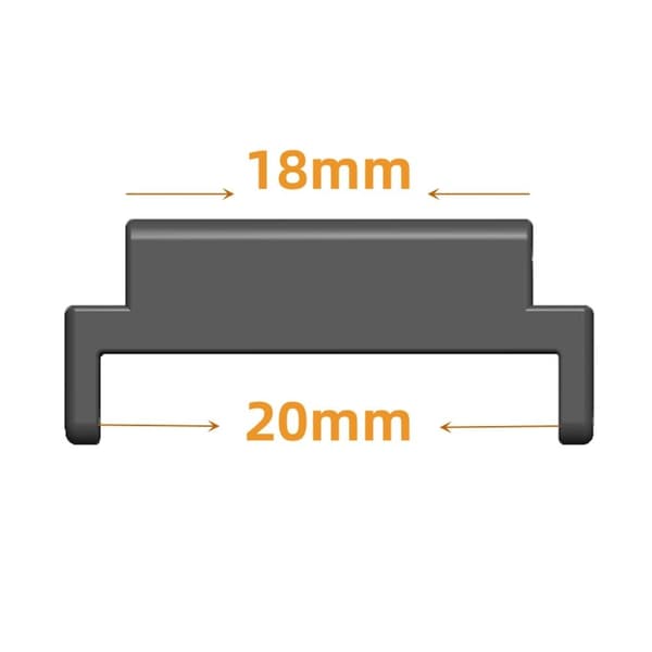 1 par Huawei Watch GT 4 41 mm metaladapter, universal 18 mm til 20 mm urremforbindelse - Sort Black