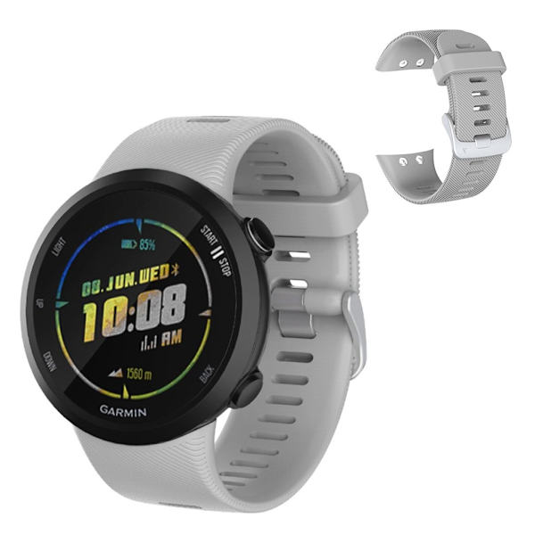 Garmin Forerunner 45 silikone urrem - Grå Silver grey