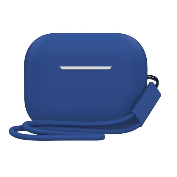 2.0mm AirPods Pro 2 silicone case with strap - Midnight Blue Blå