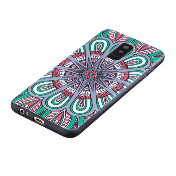 Samsung Galaxy A6 Plus (2018) mobilskal silikon mönster - Abstrakt blomma multifärg