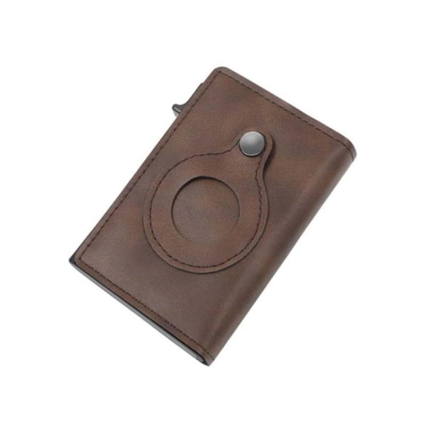 AirTags leather wallet card holder - Coffee Brun