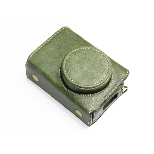 Ricoh GRII nahkakotelo hihnalla - Vihreä Green