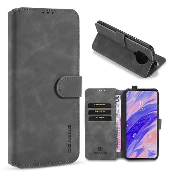 DG.MING Xiaomi Redmi K30 Pro / Poco F2 Pro Retro Etui - Grå Silver grey