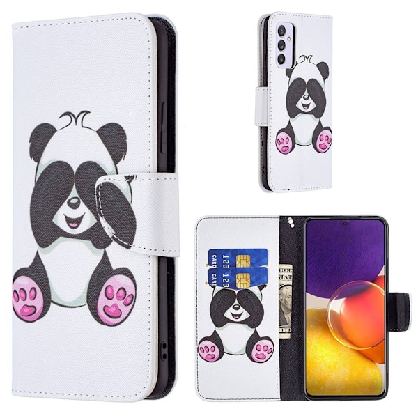 Wonderland Samsung Galaxy A82 5G Flip etui - Sød panda Multicolor