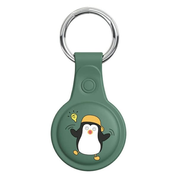 AirTags silikoneovertræk med sødt design - Grøn Green