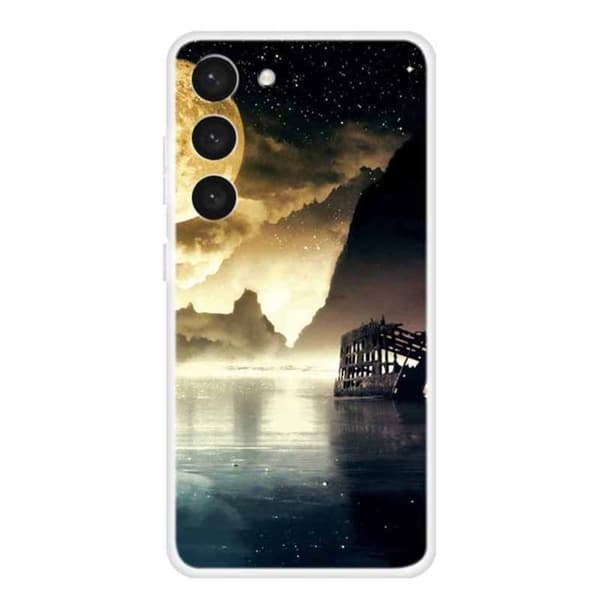 Deco Samsung Galaxy S23 Plus skal - Månsken Vid Sjö Guld