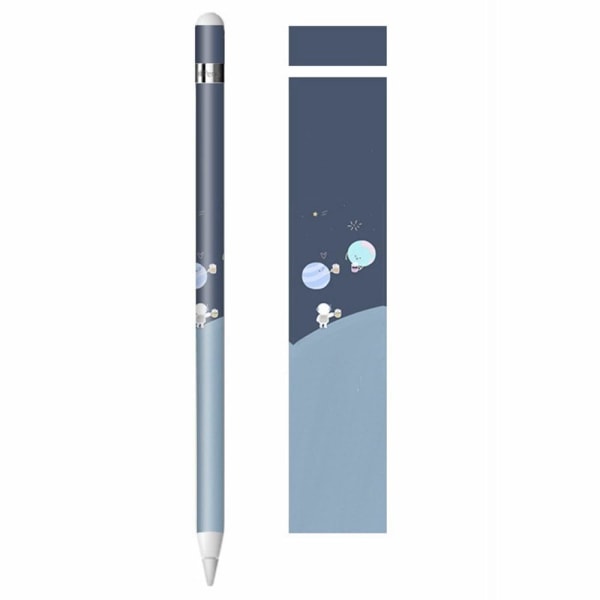 Sejt klistermærke til Apple Pencil - To Søde Planeter Blue
