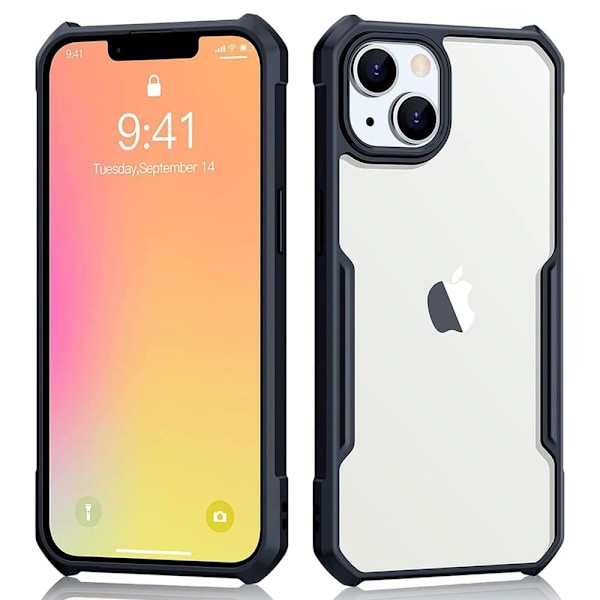 Stöttåligt iPhone 14 Plus hybridskal - Svart Svart