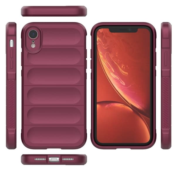 Blødt grebsformet iPhone Xr cover - Rødvin Red