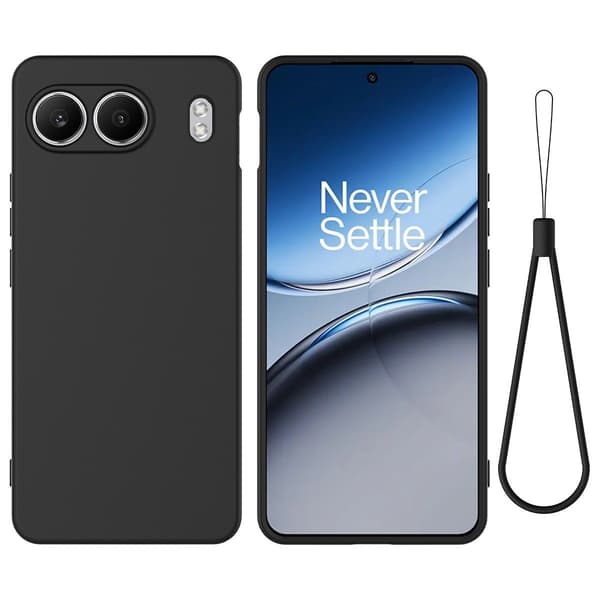 Matte Liquid OnePlus Nord 4 silikone cover - Sort Black
