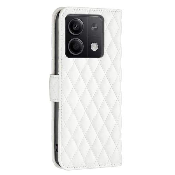 Matt Xiaomi Redmi Note 13 5G  fodral med rombmönster - Vit Vit
