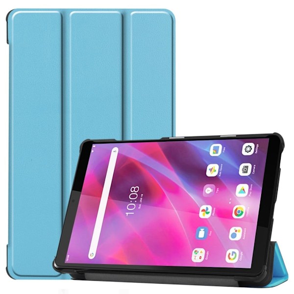 Kolminkertainen nahkainen jalusta kotelo Lenovo Tab M8 (3rd gen) - Taivaansininen Blue