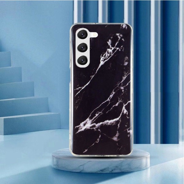 Marmormotiv Samsung Galaxy S23 skal - Svart Svart