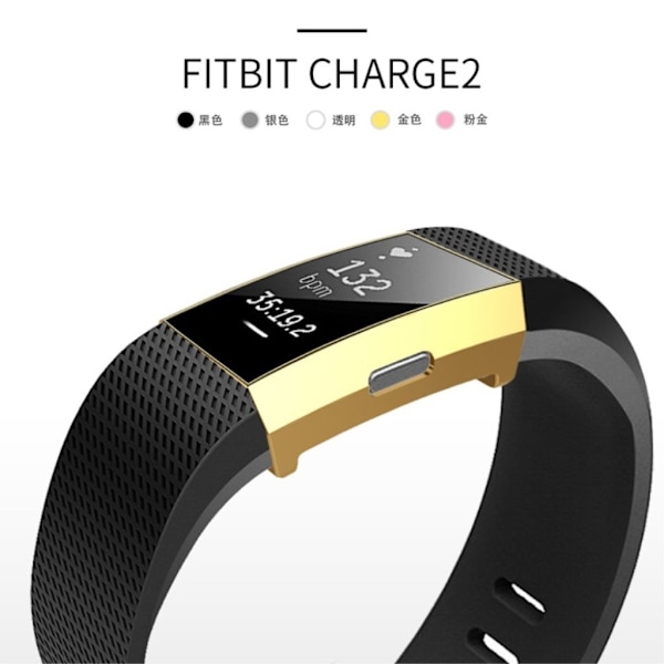 Fitbit Charge 3 elektropläterat fodral - Guld Guld