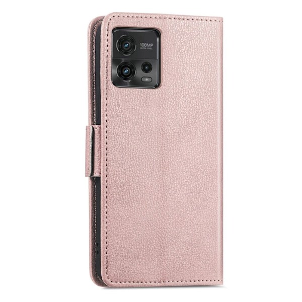 Smidigt och tunt PU-läder Motorola Moto G72 fodral - Roséguld Rosa