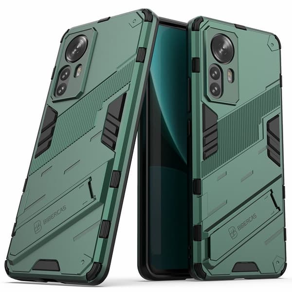Stöttåligt Xiaomi 12 Pro hybridskal - Grön Grön