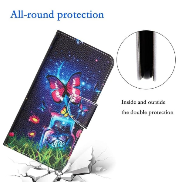 Wonderland Samsung Galaxy A23e Flip Etui - Bottle og Sommerfugl Multicolor