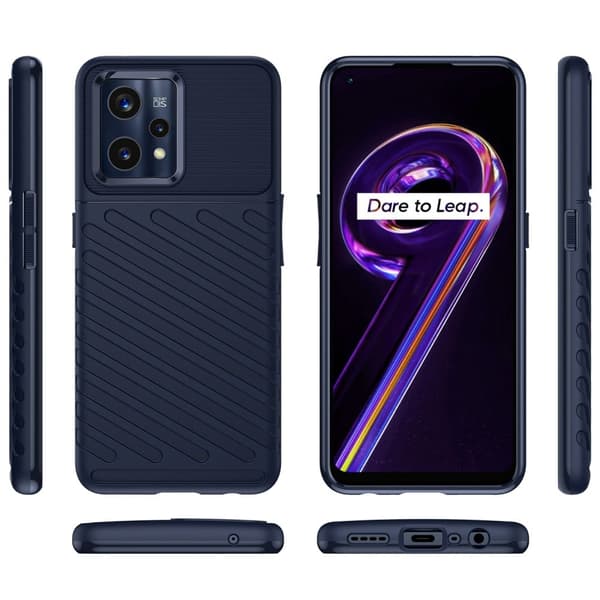 Thunder Realme 9 Pro Plus Suojakotelo - Sininen Blue