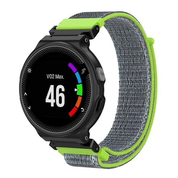 Garmin Forerunner 220 / 230 / 235 / 630 / 620 / 735 nylonarmband - Silver / Grön Silvergrå