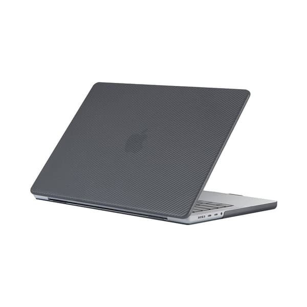 MacBook Pro 16 M1 Max / M1 Pro (A2485, 2021) cover i kulfiber-stil - Sort Black