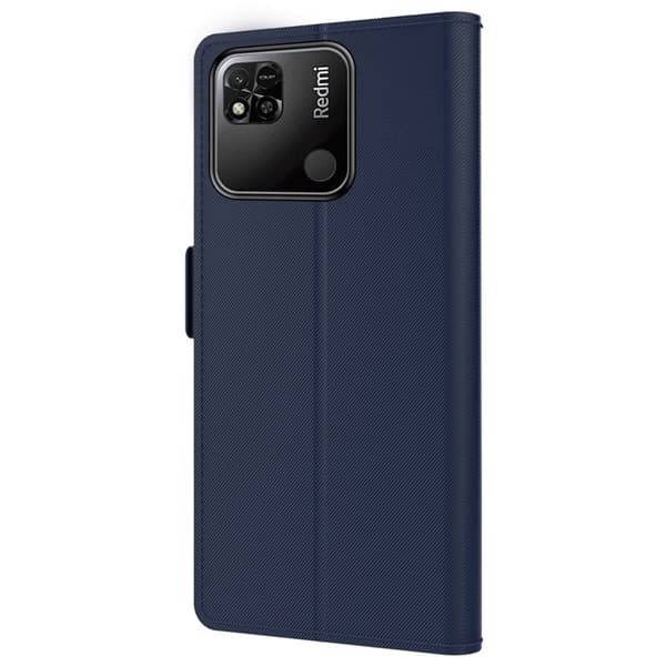Phone Etui med Make-up Mirror og Slick Design til Xiaomi Redmi 10C - Blå Blue