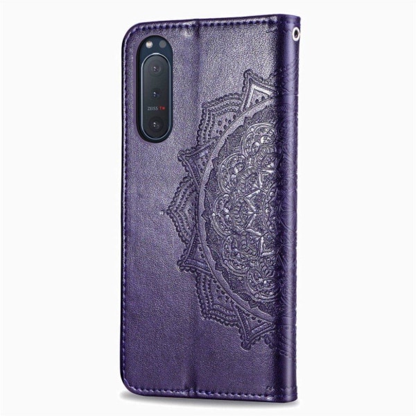 Mandala Sony Xperia 5 II Flip Etui - Lilla Purple