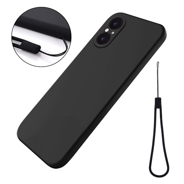 Matte Liquid silikone cover til Sony Xperia 5 V - Sort Black