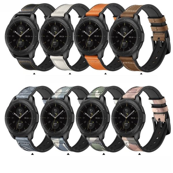 Samsung Galaxy Watch (42mm) læder Læder Urrem - Hvid White