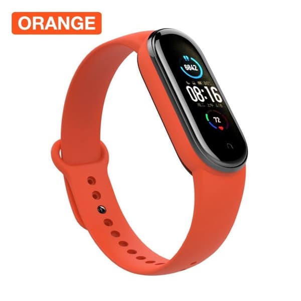 Xiaomi Mi Band 5 simple silikone urrem - Orange Orange