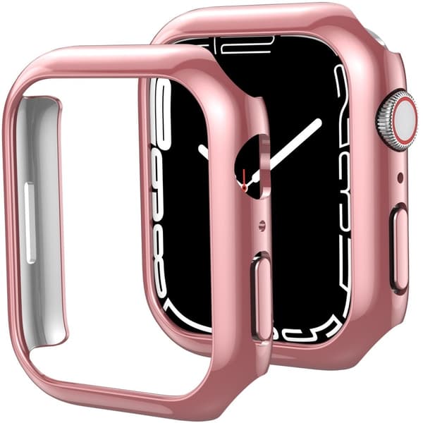 2 st AHASTYLE Apple Watch Series 8 (41 mm) elektroplåthölje - Roséguld Rosa