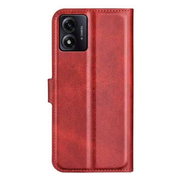 Lompakko Nahkakotelo For Motorola Moto E13 - Punainen Red