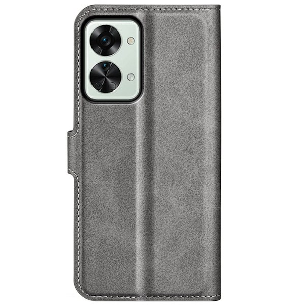 OnePlus Nord 2T nahkainen lompakokkotelo - Harmaa Silver grey