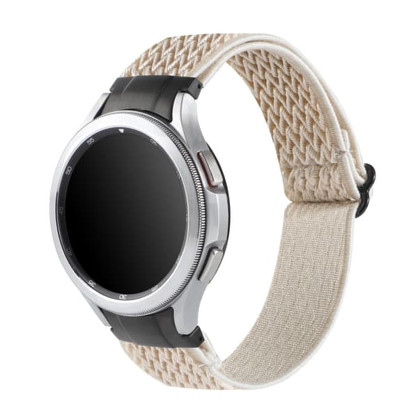 Samsung Galaxy Watch 5 / 4 elastiskt nylonarmband - Aprikos Vit