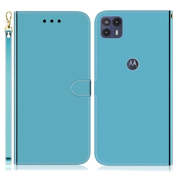 Mirror Motorola Moto G50 5G Flip Etui - Blå Blue
