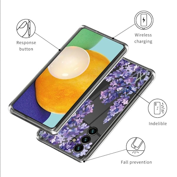 Deco Samsung Galaxy A54 Suojakotelo - Violetti Puu Purple