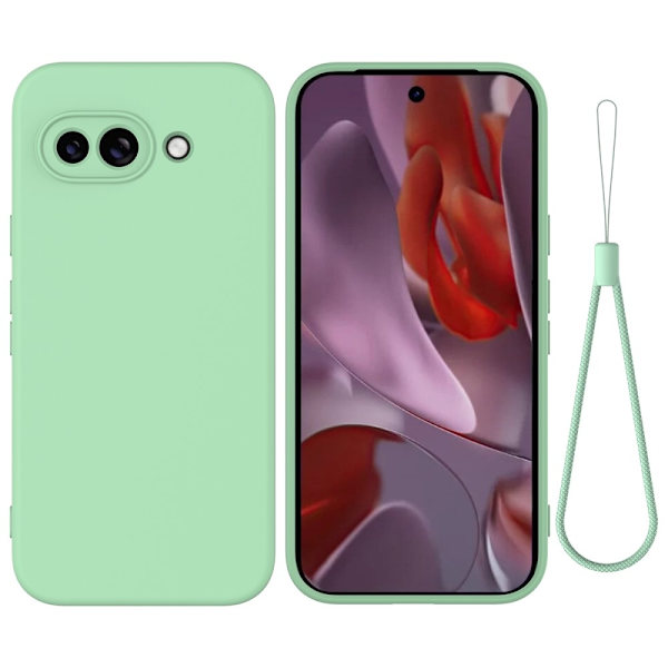 Matt Google Pixel 9a skal av flytande silikon - Grön Grön