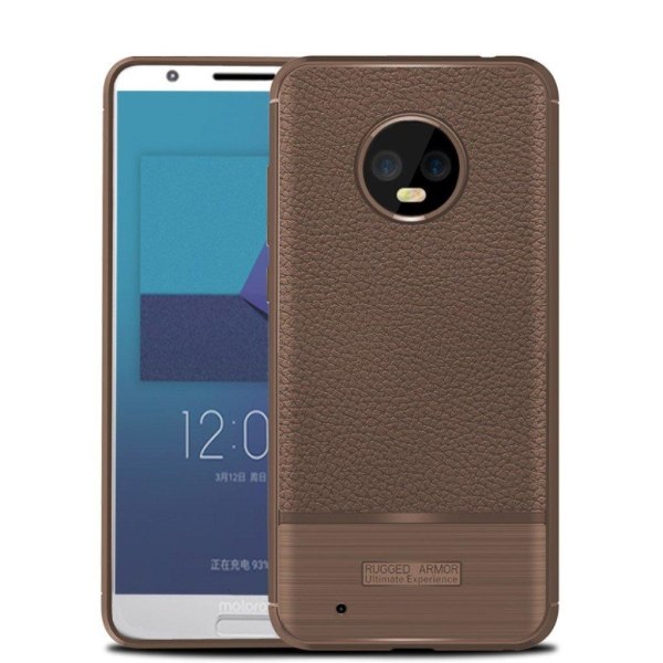 Motorola Moto G6 mobilskal TPU material elastisk skyddande halkf Brun