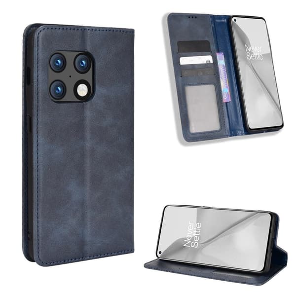 Bofink Vintage OnePlus 10 Pro Nahkakotelo - Sininen Blue