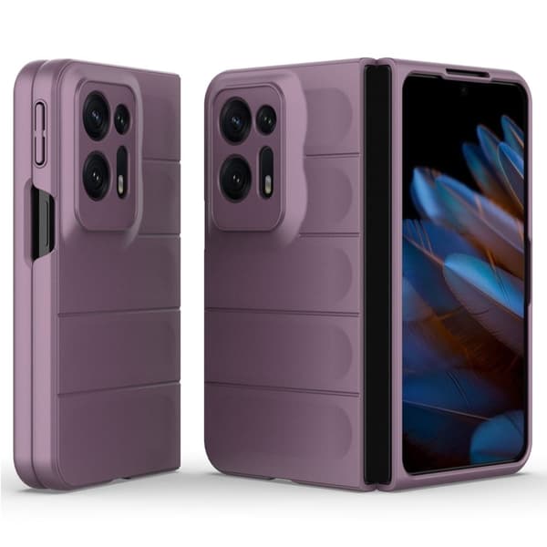 Blødt grebsformet Oppo Find N2 cover - Lyselilla Purple