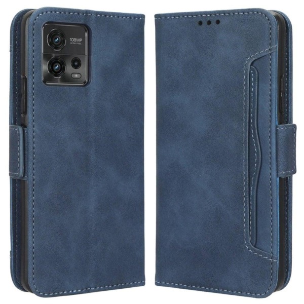 Modernt Motorola Moto G72 fodral med plånbok - Blå Blå
