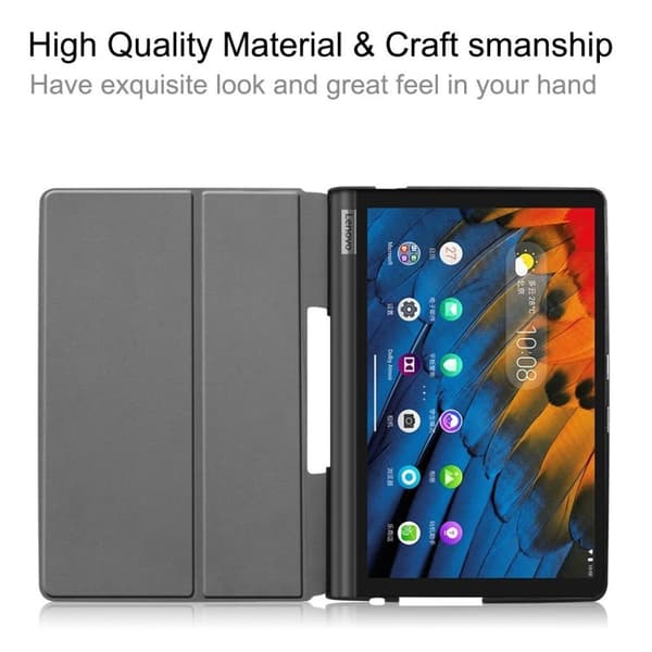 Lenovo Yoga Smart Tab 10.1 mønster læder flip etui - Don't Touch Me Black
