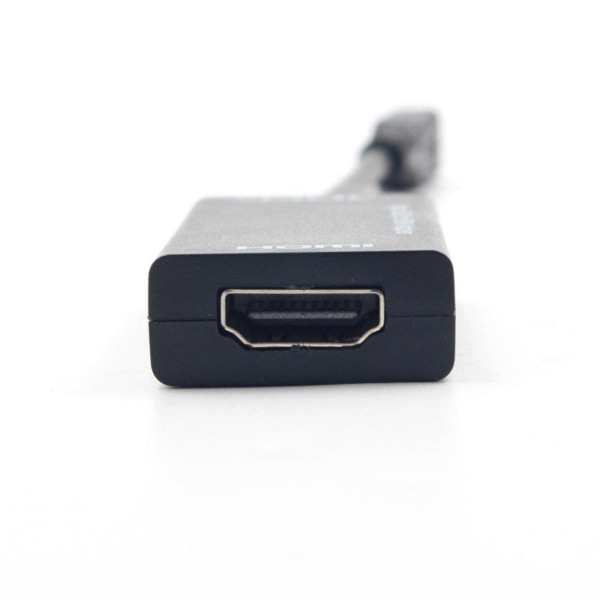 Adapterkabel Mikro USB hankontakt till HDMI honkontakt MHL Silvergrå