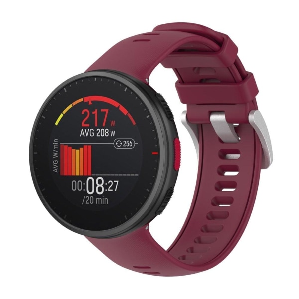 Polar Vantage V2 solid color silicone watch strap - Wine Red Röd