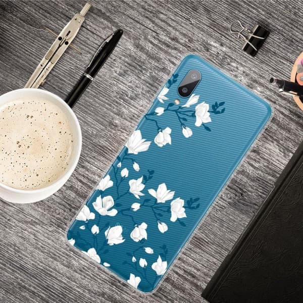 Deco Samsung Galaxy M02 / A02 Etui - Blomst White