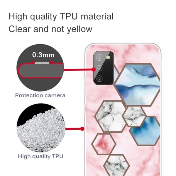 Marble Samsung Galaxy A03s Suojakotelo - Hexagon Fragment Marble Multicolor
